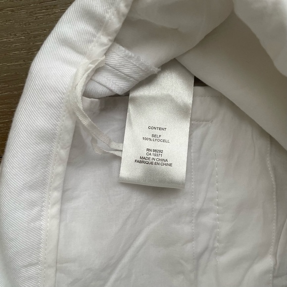 Tibi Spring Blazer with Sleeve Slit & Spring High Waisted Sebastian Pants White - Picture 7 of 8